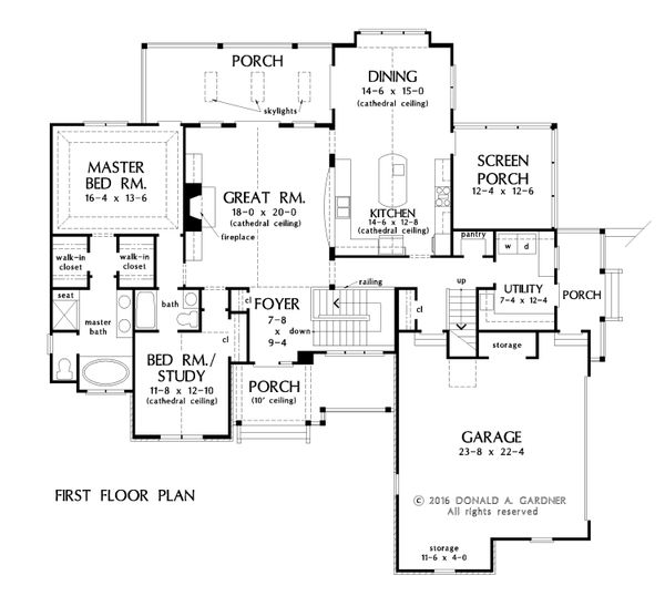 Ranch Floor Plan - Main Floor Plan #929-1048
