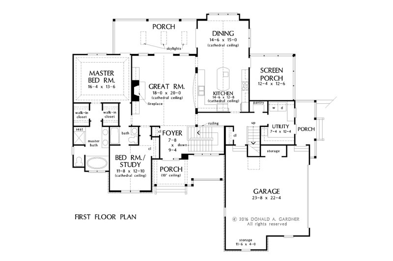 House Plan Design - Floor Plan - Main Floor for Ranch House Plan #929-1048 - 4 bed, 3 bath