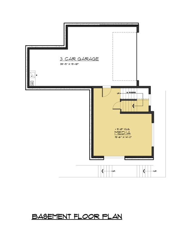 Home Plan - European Floor Plan - Lower Floor Plan #1066-74