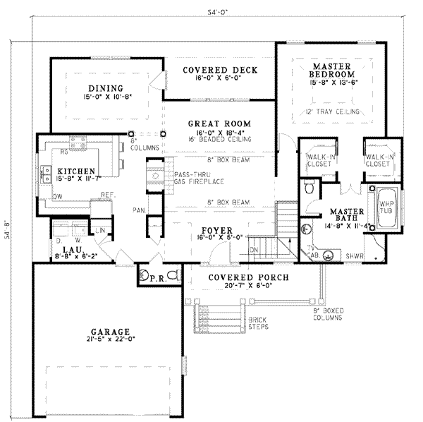 Traditional Floor Plan - Main Floor Plan #17-1152