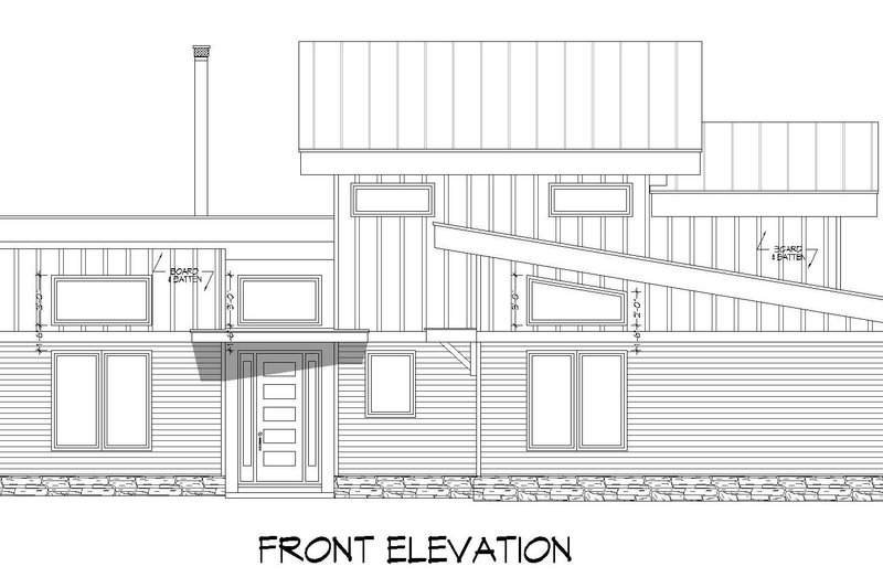 Dream House Plan - Exterior - Front Elevation 3 for Contemporary House Plan #932-769 - 4 bed, 3 bath