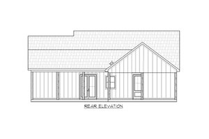 Exterior - Rear Elevation for Farmhouse House Plan #1074-117 - 3 bed, 2 bath