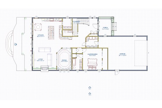 Floor Plan - Main Floor for Beach House Plan #1109-36 - 5 bed, 4.5 bath