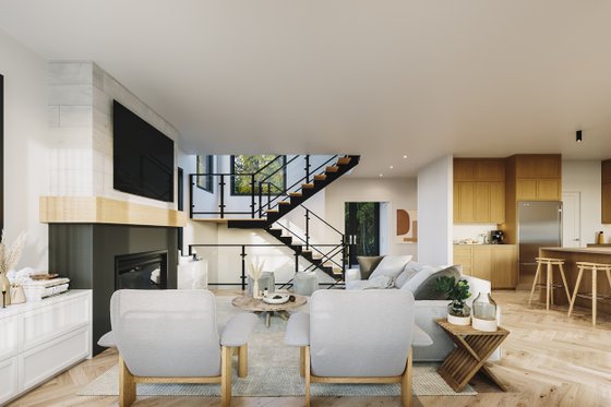 Interior - Family Room 3 for Modern House Plan #23-2799 - 5 bed, 3.5 bath