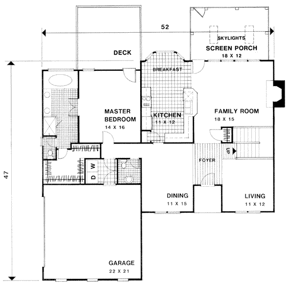 House Plan Design - Traditional Floor Plan - Main Floor Plan #56-173