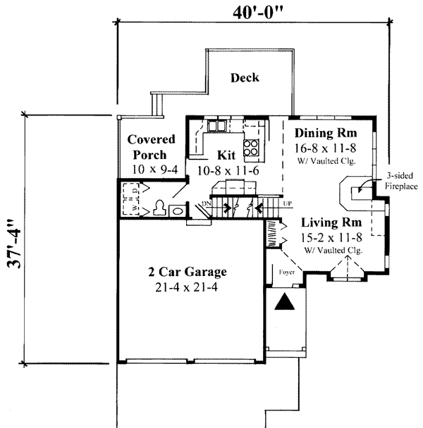 Traditional Floor Plan - Main Floor Plan #75-162