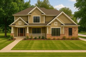 Traditional Exterior - Front Elevation Plan #20-2095