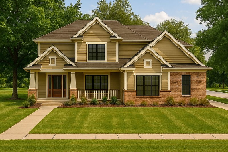 Traditional Style House Plan - 4 Beds 2.5 Baths 2255 Sq/Ft Plan #20-2095 Exterior