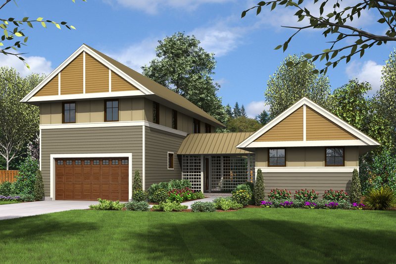 House Plan Design - Contemporary Exterior - Front Elevation Plan #48-661