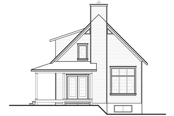 Rear view - 1400 square foot cottage