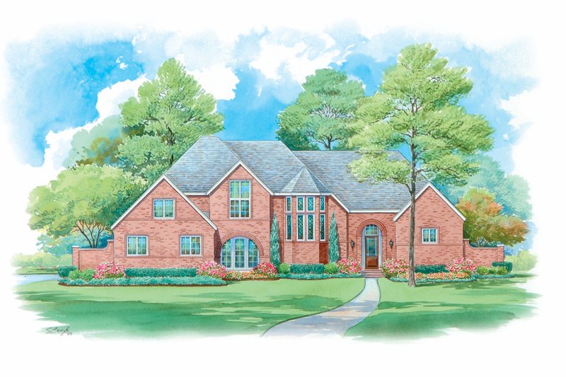 Architectural House Design - Traditional Exterior - Front Elevation Plan #20-2156