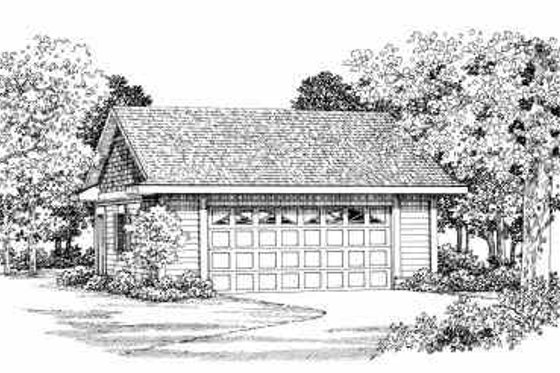 Exterior - Front Elevation for Traditional House Plan #72-292, 0 bath