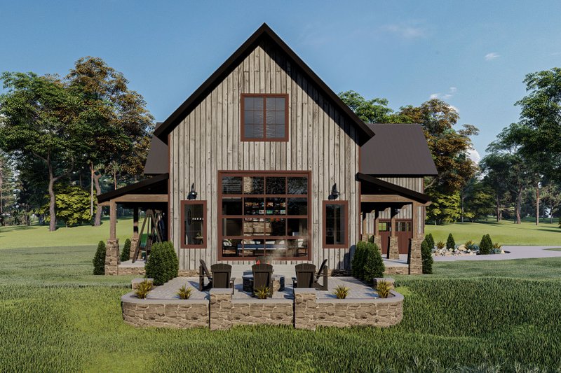 House Design - Exterior - Other Elevation 4 for Barndominium House Plan #455-249 - 4 bed, 3.5 bath