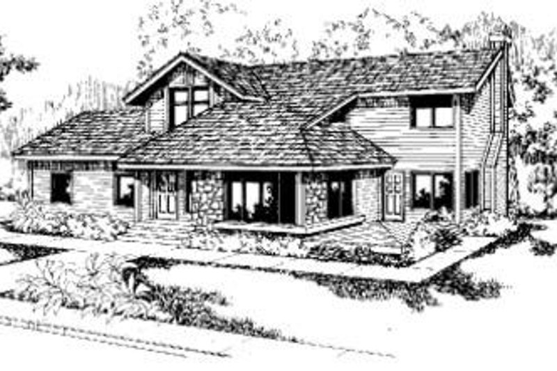 Dream House Plan - Bungalow Exterior - Front Elevation Plan #60-309