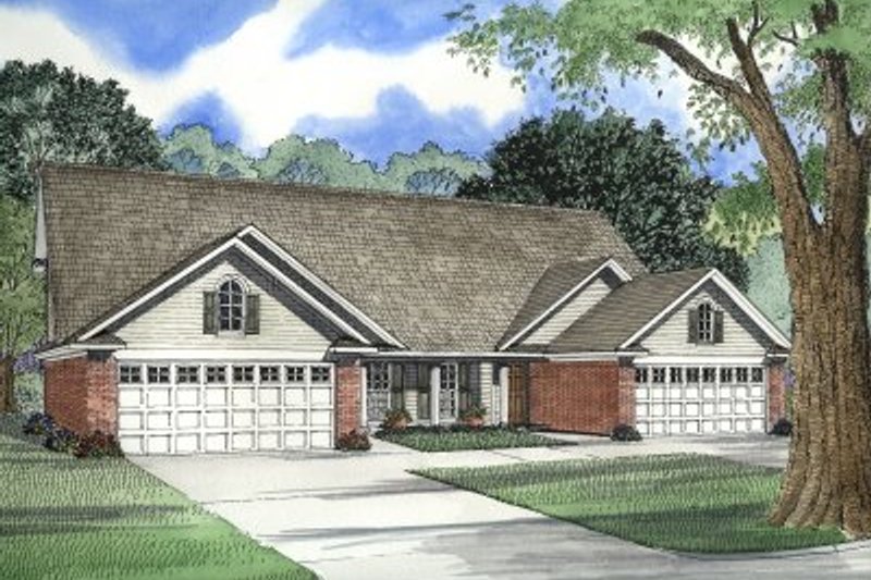 Architectural House Design - Traditional Exterior - Front Elevation Plan #17-1050