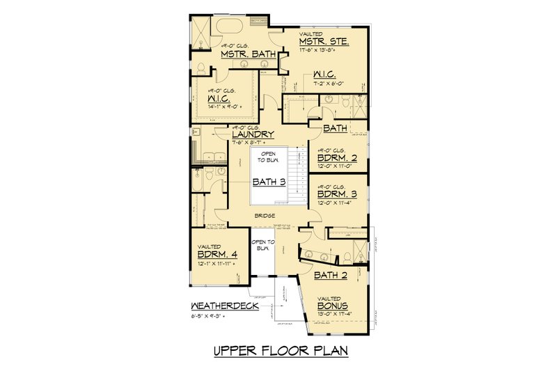 Dream House Plan - Floor Plan - Upper Floor for Contemporary House Plan #1066-303 - 4 bed, 5 bath