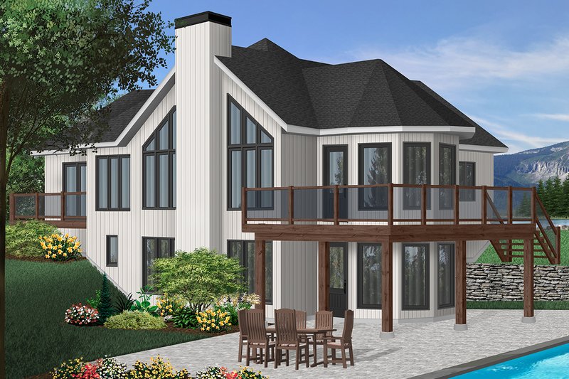 House Design - Exterior - Front Elevation 3 for Contemporary House Plan #23-873 - 2 bed, 2 bath
