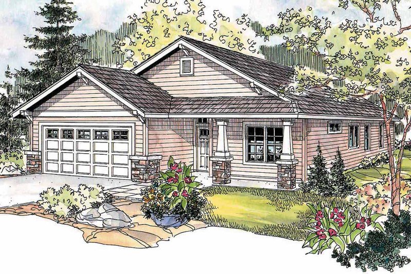 House Plan Design - Craftsman Exterior - Front Elevation Plan #124-690