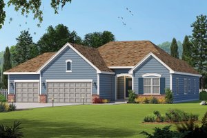 Traditional Exterior - Front Elevation Plan #20-1771