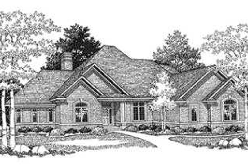 Architectural House Design - Southern Exterior - Front Elevation Plan #70-484