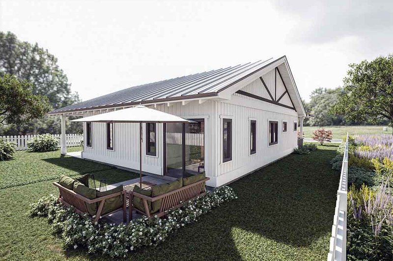 Home Plan - Exterior - Rear Elevation for Cottage House Plan #1101-44 - 2 bed, 1.5 bath