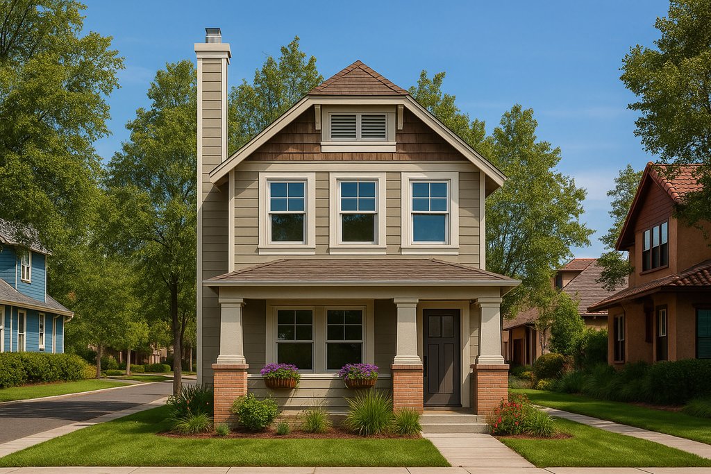 Exterior - Front Elevation 2 for Craftsman House Plan #20-1752 - 3 bed, 3 bath