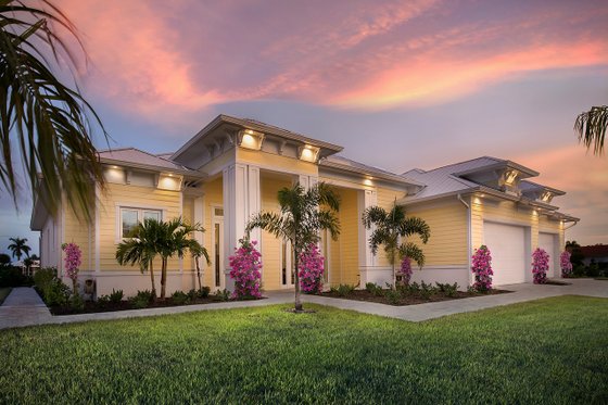 Exterior - Front Elevation 4 for Beach House Plan #938-83 - 4 bed, 3 bath