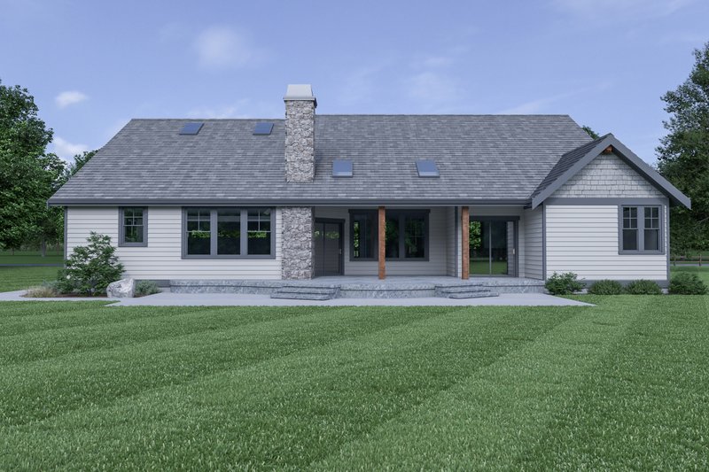 Architectural House Design - Exterior - Rear Elevation for Traditional House Plan #1070-212 - 3 bed, 2.5 bath
