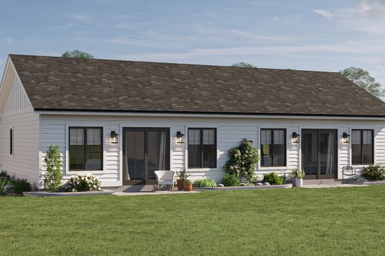 Exterior - Rear Elevation for Cottage House Plan #455-333 - 1 bed, 1 bath