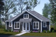Cottage Style House Plan - 2 Beds 2 Baths 1049 Sq/Ft Plan #513-2356 Exterior 