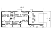 Adobe / Southwestern Style House Plan - 3 Beds 2 Baths 1076 Sq/Ft Plan #1-1048 