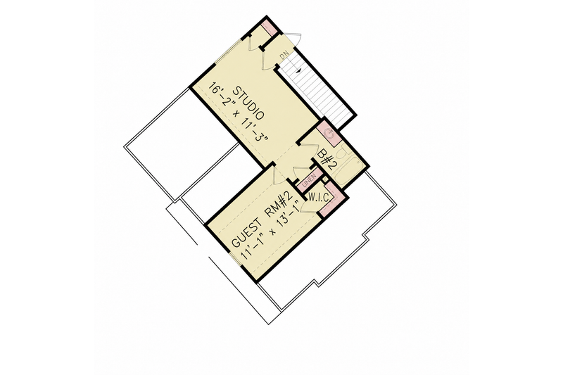Dream House Plan - Floor Plan - Upper Floor for Cottage House Plan #54-723 - 2 bed, 2.5 bath