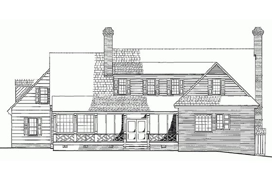 Rear view - 3500 square foot Colonial Home