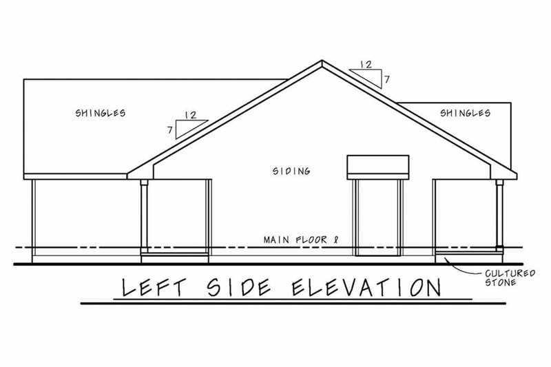 Home Plan - Left Side Elevation