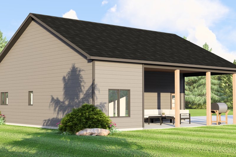 Architectural House Design - Exterior - Other Elevation 1 for Ranch House Plan #1064-386 - 1 bed, 1 bath
