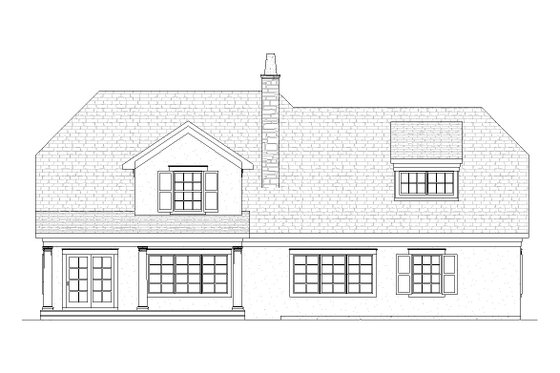Exterior - Rear Elevation for Craftsman House Plan #901-31 - 4 bed, 2.5 bath