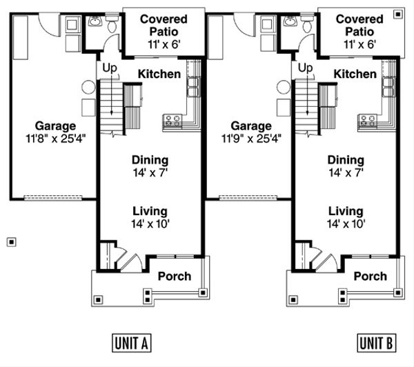 Cottage Floor Plan - Main Floor Plan #124-805