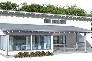 Exterior - Rear Elevation for Modern House Plan #537-24 - 3 bed, 2 bath