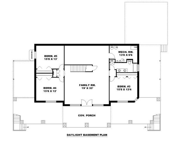 Dream House Plan - Craftsman Floor Plan - Lower Floor Plan #117-1040