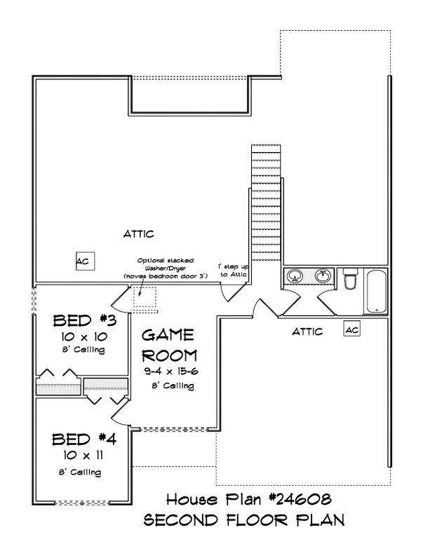House Plan Design - Floor Plan - Upper Floor for Cottage House Plan #513-2401 - 4 bed, 3 bath