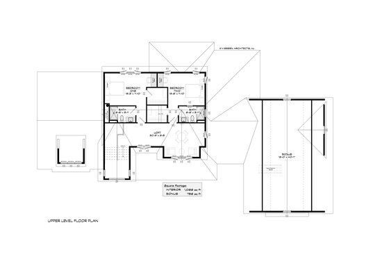 Floor Plan - Upper Floor for Farmhouse House Plan #928-401 - 4 bed, 4.5 bath