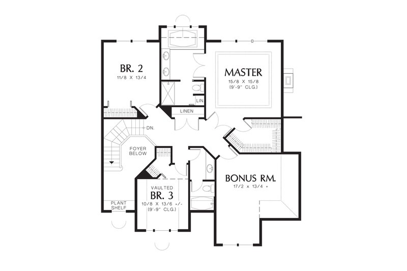Home Plan - Floor Plan - Upper Floor for Traditional House Plan #48-227 - 3 bed, 2.5 bath