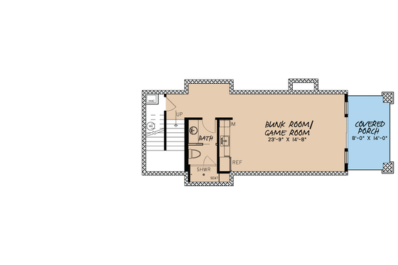 Floor Plan - Lower Floor for Craftsman House Plan #923-73 - 3 bed, 3.5 bath