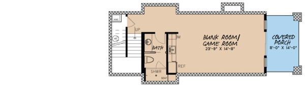 Craftsman Floor Plan - Lower Floor Plan #923-73