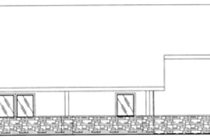 Exterior - Rear Elevation for Country House Plan #117-275 - 2 bed, 2 bath