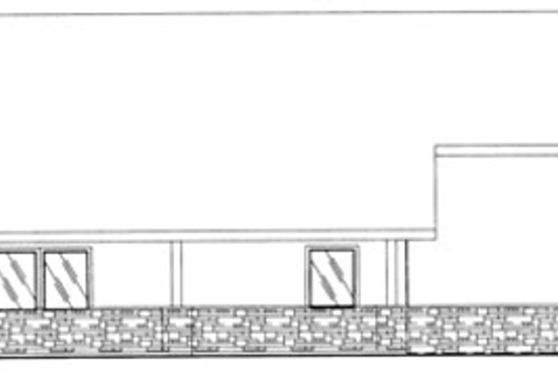 Home Plan - Exterior - Rear Elevation for Country House Plan #117-275 - 2 bed, 2 bath