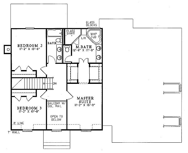House Plan Design - European Floor Plan - Upper Floor Plan #17-276