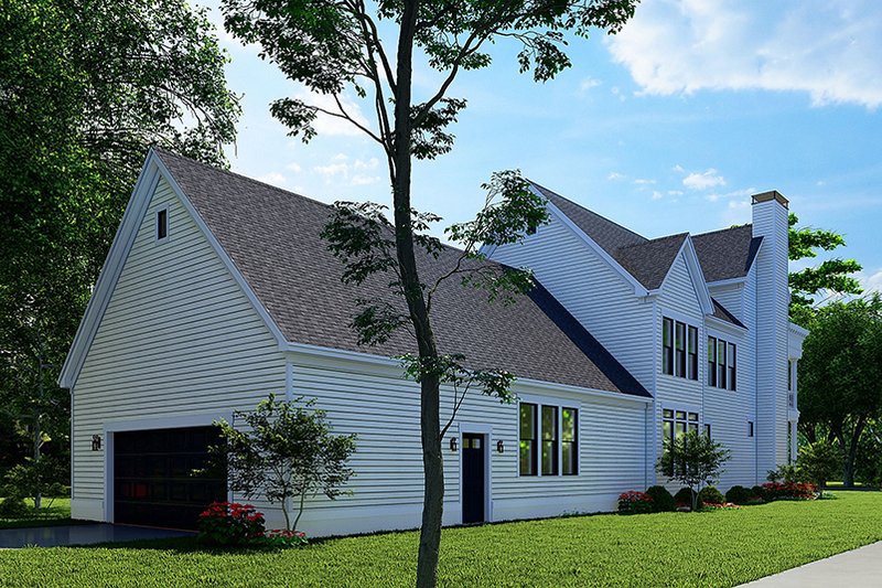 Architectural House Design - Exterior - Rear Elevation for Colonial House Plan #923-236 - 3 bed, 2 bath