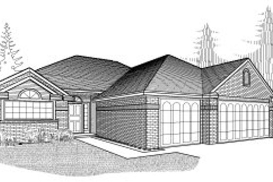 Exterior - Front Elevation for Traditional House Plan #65-304, 2 bath