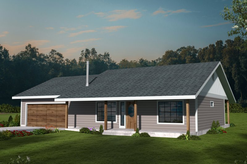 House Blueprint - Craftsman Exterior - Front Elevation Plan #117-1081